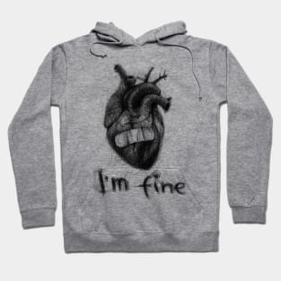 I'm Fine. Scribble Art. Hoodie